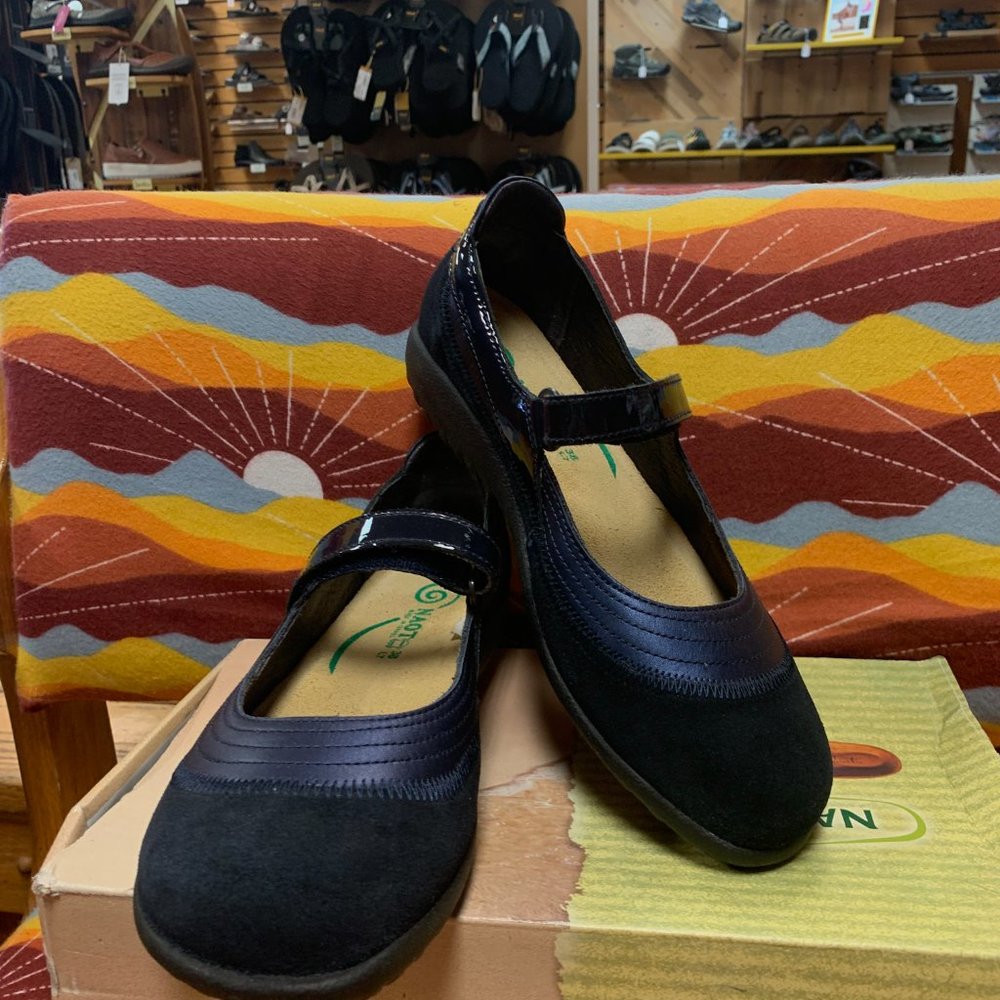 Naot Kirei Polar Sea Blue Velvet Navy Suede